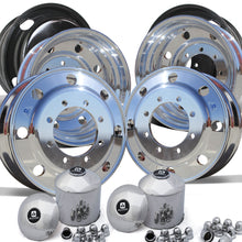 Load image into Gallery viewer, 22.5&quot; Alcoa High Polished Both Sides Chevy 4500/5500 Wheel Kit (8x275)