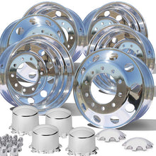 Load image into Gallery viewer, 22.5 Alcoa Dura Bright EVO Truck Wheels Chrome 076188 &amp; 077188 Hub Covers