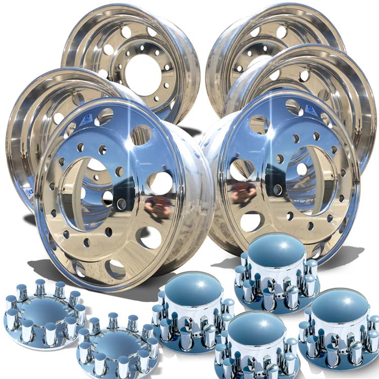 Alcoa 22.5 Mirror Polished Aluminum Tandem Wheel Kit – Buy Truck Wheels