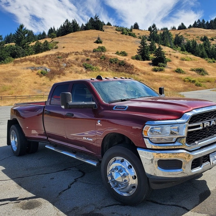 22.5 Northstar Mirror Polished Both Sides 2019-Present Dodge Ram 3500 DRW 6 Wheels With 8 To 10 Lug Adapter Kit