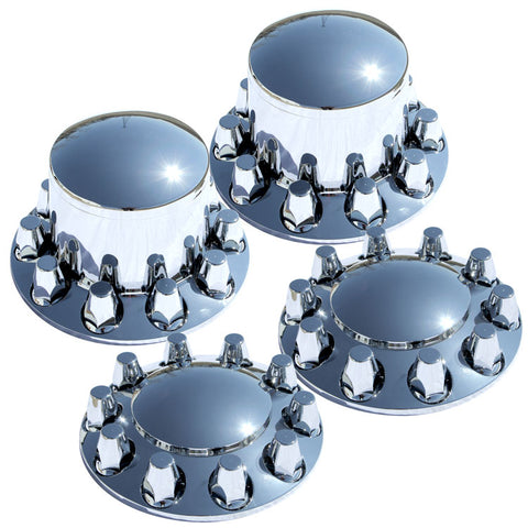 Rounded Cap and Regular Nut Covers 4 Piece Single Rear Axle Set
